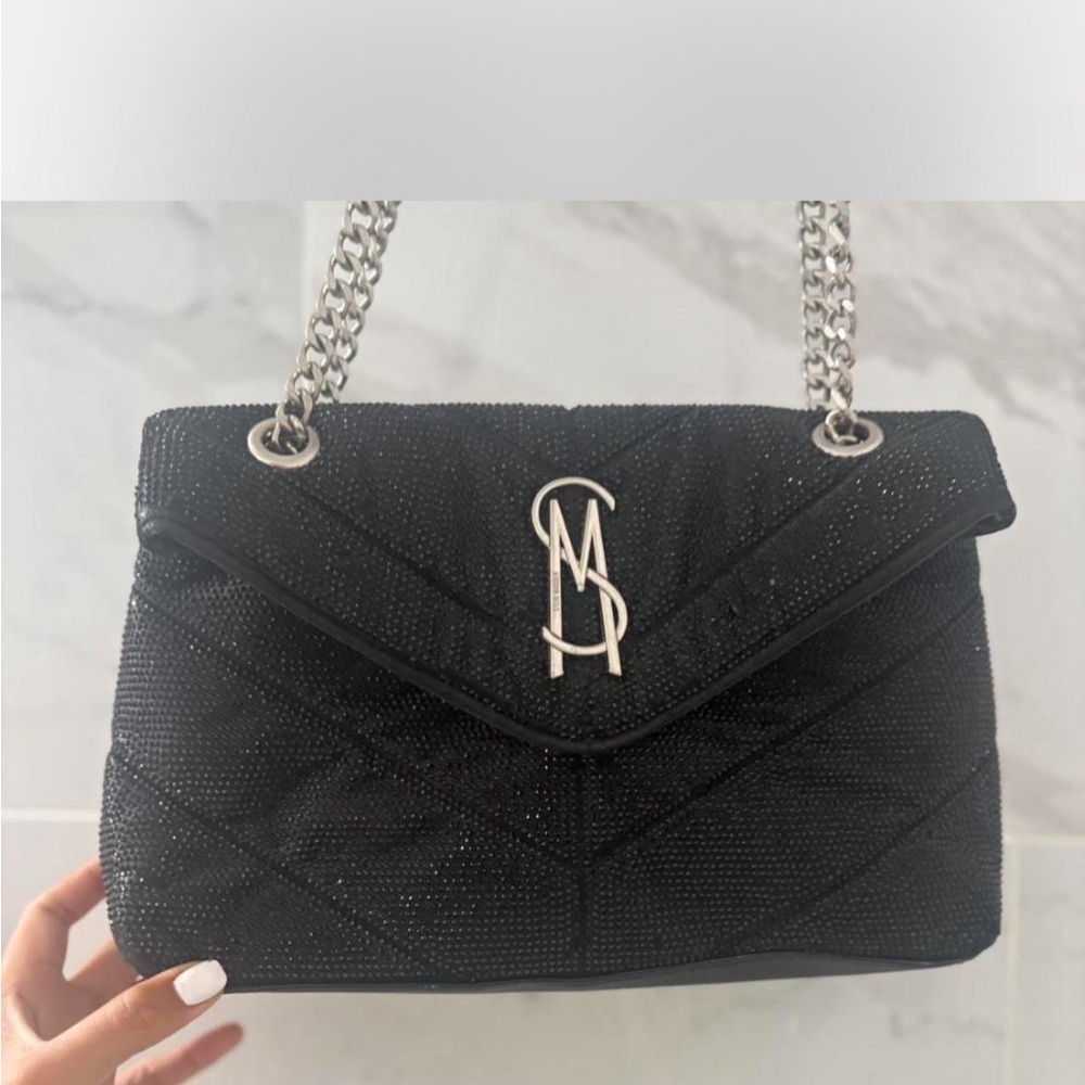 Elegant Black Beaded Handbag